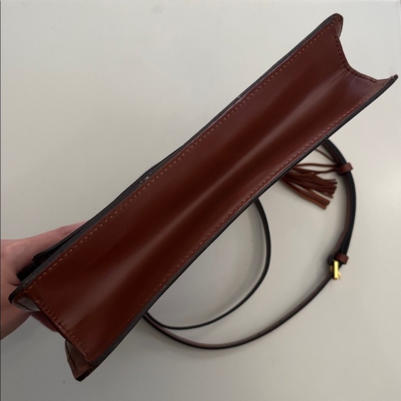 Louis Vuitton Monceau 28 Brown Tan Monogram Crossbody Purse Satchel Gold Accents - Picture 8 of 17